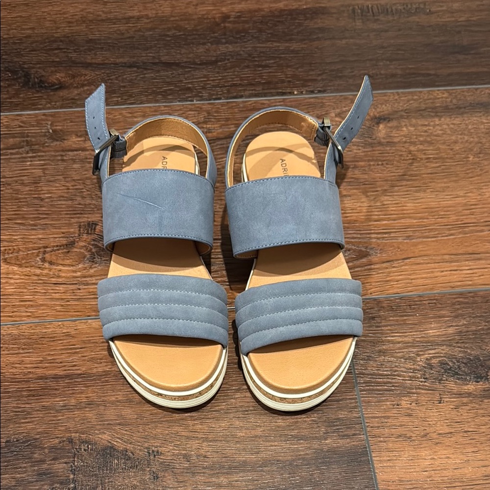 Blue Platform Sandals